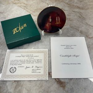 Donald Zolan “Candlelight Magic”' Mini Collector Plate #1628A